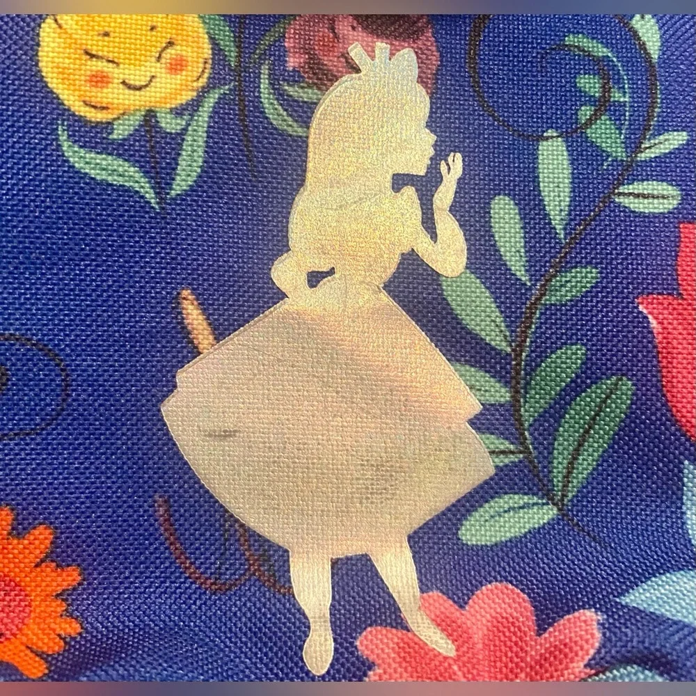 Disney Store Alice Backpack School Adult Alice in Wonderland Floral Print